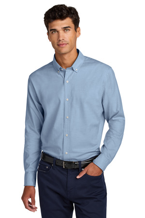 Mercer+Mettle MM2002 Long Sleeve Modern Oxford Shirt in Cobalt
