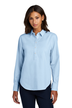 Mercer+Mettle MM2003 Women's Long Sleeve Modern Oxford Shirt in Light Blue