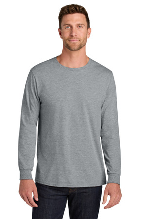 Jerzees IC46L Ultimate Unisex Ring Spun Long Sleeve T-Shirt in Athletic Heather