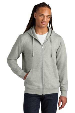 Stanley/Stella SXU011 Unisex Mixer Full-Zip Hooded Sweatshirt in Heather Grey