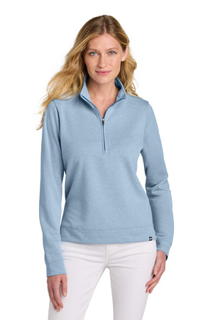 TravisMathew TM1LD007 Women's Coveside 1/2-Zip in Light Blue Heather