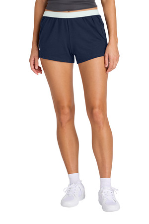 Sport-Tek LST311 Women's Jersey Knit Squad Short in True Navy