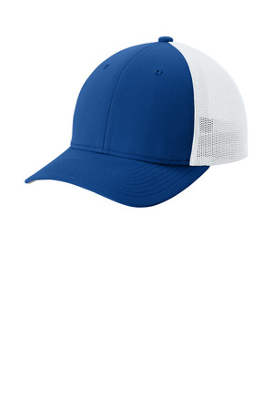 Sport-Tek STC60 Stretch-Tek Mesh Back Cap in True Royal/ White