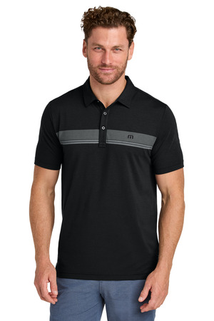TravisMathew TMA41462 Glenview Stripe Polo in Black