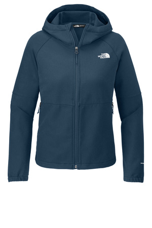 The North Face NF0A8BUE Women's Barr Lake Hooded Soft Shell Jacket in Shady Blue Dark Heather