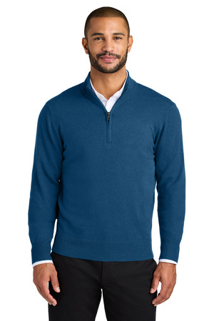Port Authority SW2900 Easy Care 1/4-Zip Sweater in Aegean Blue Heather