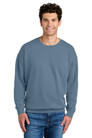 Comfort Colors 1466 Lightweight Crewneck Sweatshirt in Blue Jean