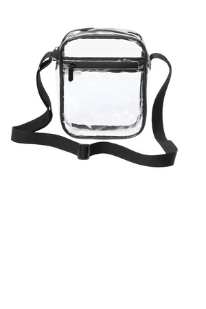 Port Authority BG931 Clear Crossbody Bag in Clear/ Black