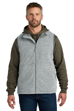 Carhartt CT106418 Textured Fleece Vest in Heather Grey
