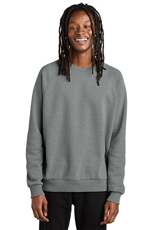 Allmade AL5004 Unisex Organic CVC Fleece Crewneck Sweatshirt in Aluminum Grey Heather
