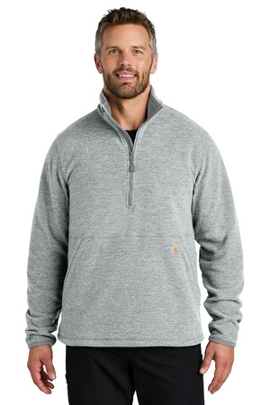 Carhartt CT106417 Textured 1/2-Zip Fleece Jacket in Heather Grey