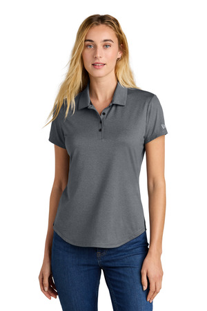 New Era LNEA225 Women's Power Polo in Shadow Grey Heather