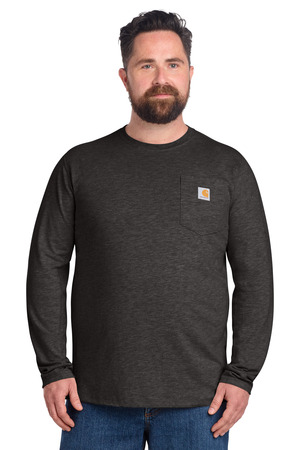 Carhartt CT106656 Force Long Sleeve Pocket T-Shirt in Carbon Heather