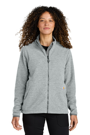 Carhartt CT106419 Women's Textured Full-Zip Fleece Jacket in Heather Grey