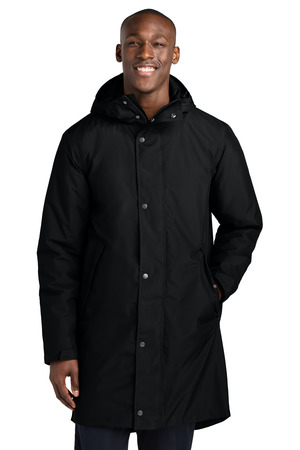 Sport-Tek JST55 Waterproof Insulated Sideline Parka in Black