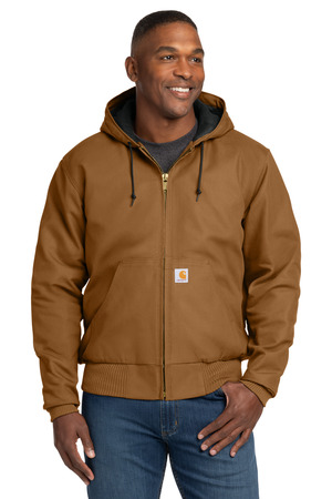 Carhartt CT106677 Quilted-Flanne-Lined Duck Active Jac in Carhartt Brown