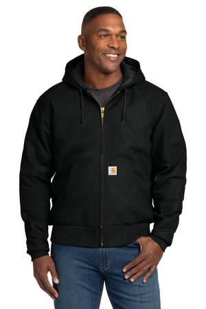 Carhartt CTT106677 Tall Quilted-Flannel-Lined Duck Active Jac in Black