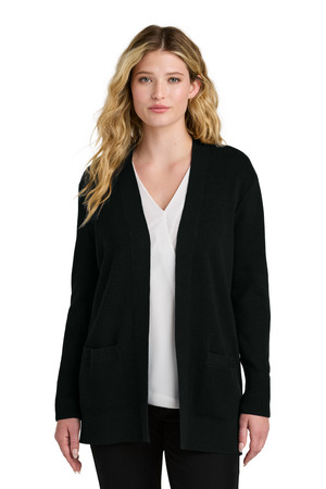 Port Authority LSW2890 Women's Easy Care Open-Front Cardigan Sweater in Deep Black