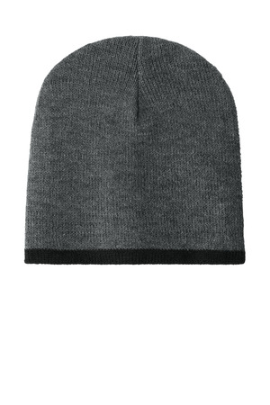 Port Authority CP91 Beanie Cap in Athletic Oxford/ Black