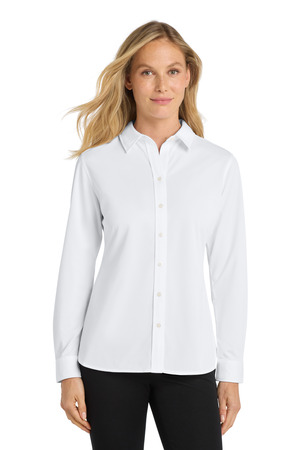 Port Authority L570 Women's Dimension Knit Dress Shirt in White