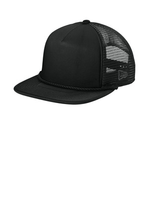 New Era NE410 Foam Rope Trucker Cap in Black