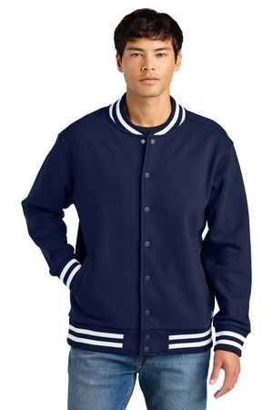 New Era NEA560 Varsity Heavyweight Fleece Jacket in True Navy
