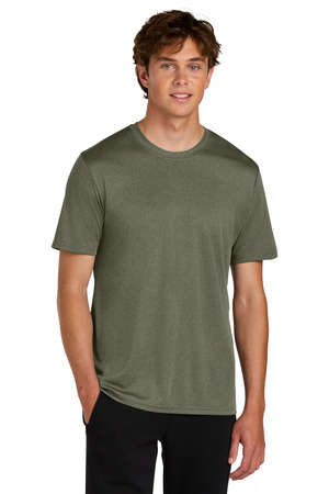 Port & Company PC390 Heather Performance Tee in Olive Drab Green Heather