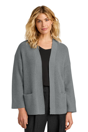 Mercer+Mettle MM3021 Women's Open Cardi in Gusty Grey Heather