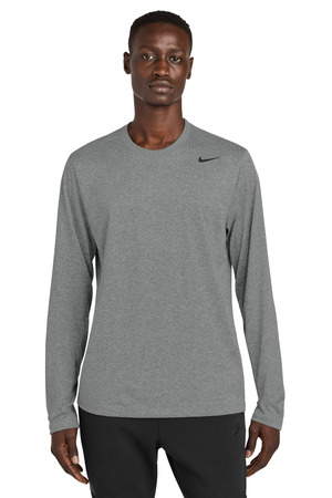 Nike NKHQ4550 Team rLegend Long Sleeve Tee in Carbon Heather