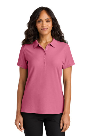 Port Authority LK200 Women's Wearever Signature Pique Polo in Awareness Pink
