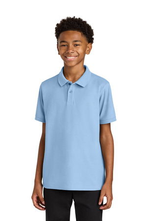 Port Authority Y200 Youth Wearever Signature Pique Polo in Cloud Blue