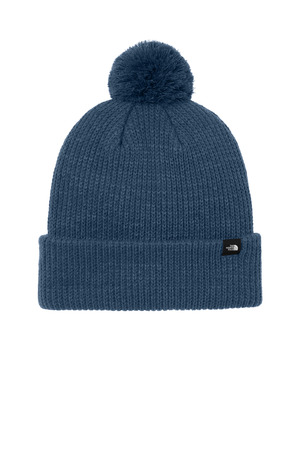 The North Face NF0A7RGI Pom Beanie in Shady Blue