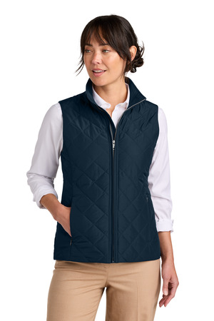 Brooks Brothers BB18603 Women's Quilted Vest in Night Navy