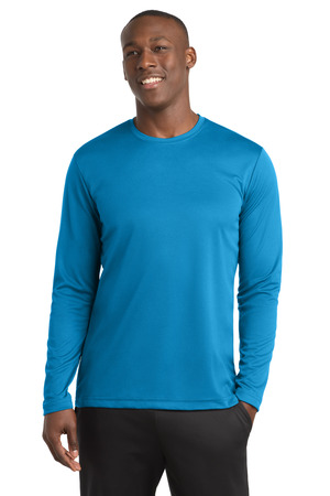 Sport-Tek ST340LS PosiCharge RacerMesh Long Sleeve Tee in Pond Blue