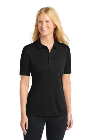 Sport-Tek LST520 Women's Posi-UV Pro Polo in Black