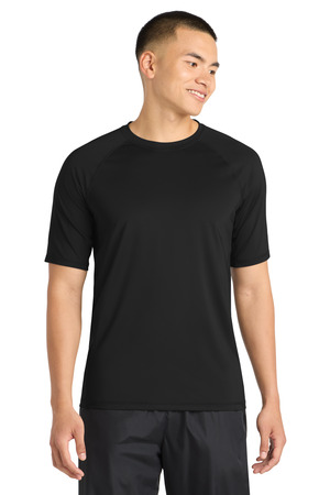 Sport-Tek ST470 Rashguard Tee in Black