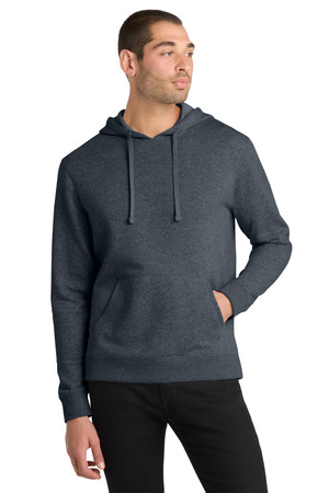 District DM391 Lightweight Fleece Hoodie in Heathered Navy