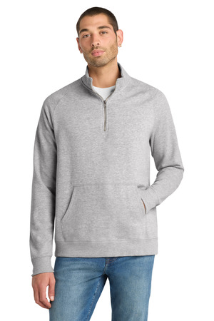 District DM392 Lightweight Fleece 1/4-Zip in Heathered Grey