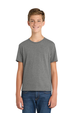 Port & Company PC455Y Youth Fan Favorite Blend Tee in Graphite Heather