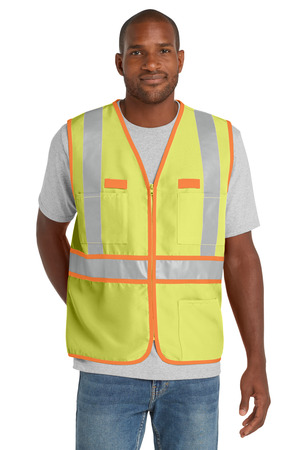 CornerStone CSV407 ANSI 107 Class 2 Dual-Color Safety Vest in Safety Yellow