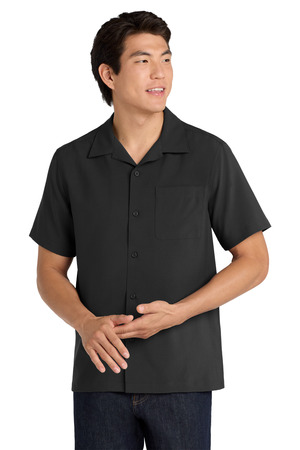 Port Authority W400 Short Sleeve Performance Staff Shirt in Black