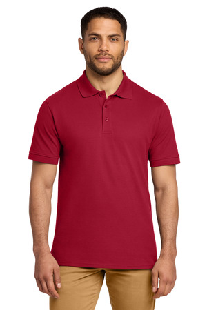 Port & Company KP1500 Combed Ring Spun Pique Polo in Red