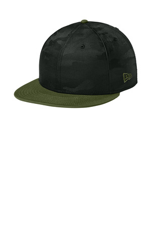 New Era NE407 Camo Flat Bill Snapback Cap in Flag Army/ Black Camo