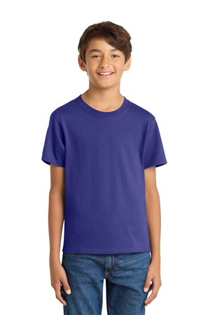 Port & Company PC54Y Youth Core Cotton Tee in Purple
