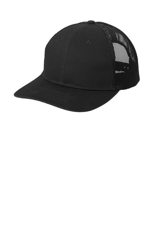 Port Authority C402 Snapback Trucker Cap in Black