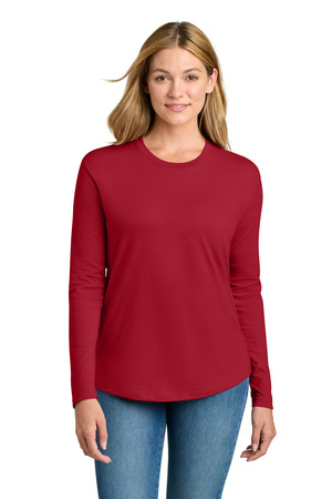 Next Level Apparel NL3911 Women's Cotton Relaxed Long Sleeve Tee in Red