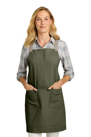 Port Authority A902 Signature Heavy Twill Crossback Apron in Olive Drab Green