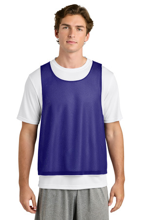 Sport-Tek ST512 Lacrosse Reversible Pinnie in Purple/ White