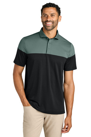 TravisMathew TMA42774 Onward Colorblock Polo in Balsam Green/ Black