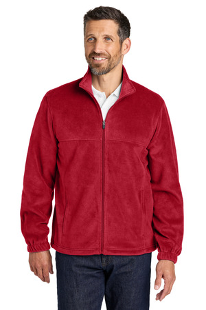 Port Authority F190 Plush Fleece Full-Zip Jacket in Rich Red